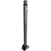 Ornamental bollard | Series 465B | � 60 mm | foldable, self-engaging lock,to be fixed by plugs, with base plate 100 x 150 mm | with Euro profile cylinder lock and three keys | with 1 eyelet